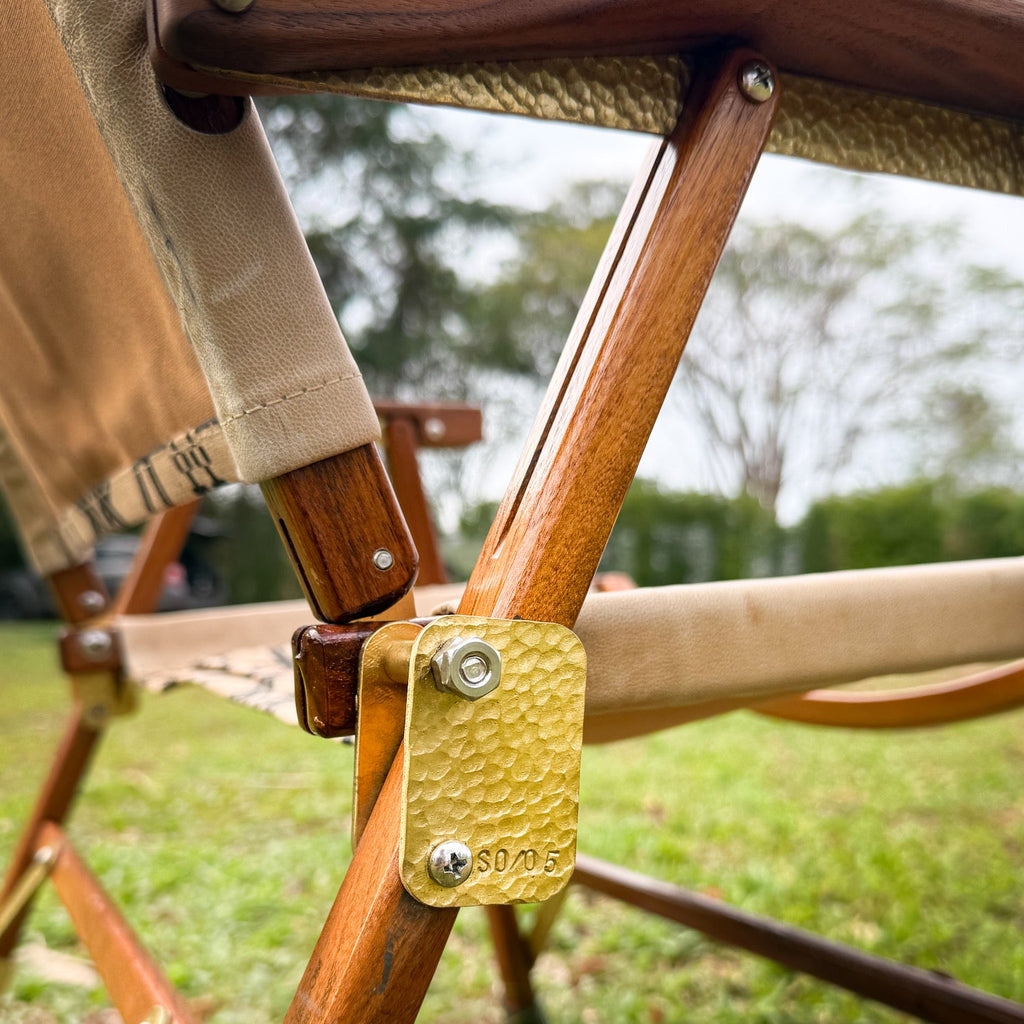 The Masterpiece Hand-Hammered Brass Hardware Set for Kermit Chair
