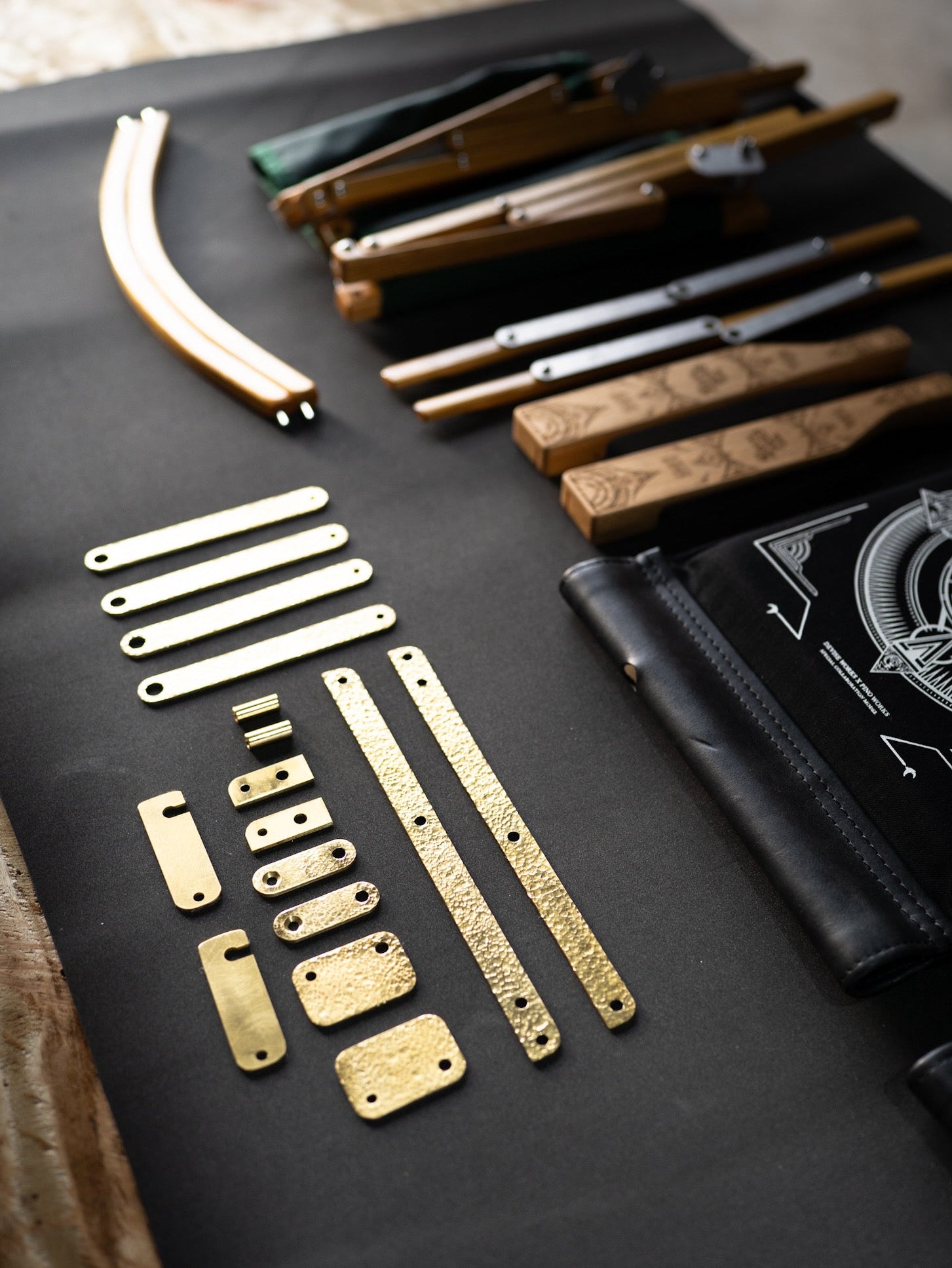 The Masterpiece Hand-Hammered Brass Hardware Set for Kermit Chair