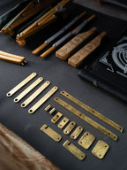 Numbered Hand-Hammered Kermit Chair Brass Hardware Set – 16-Piece Bespoke Kit