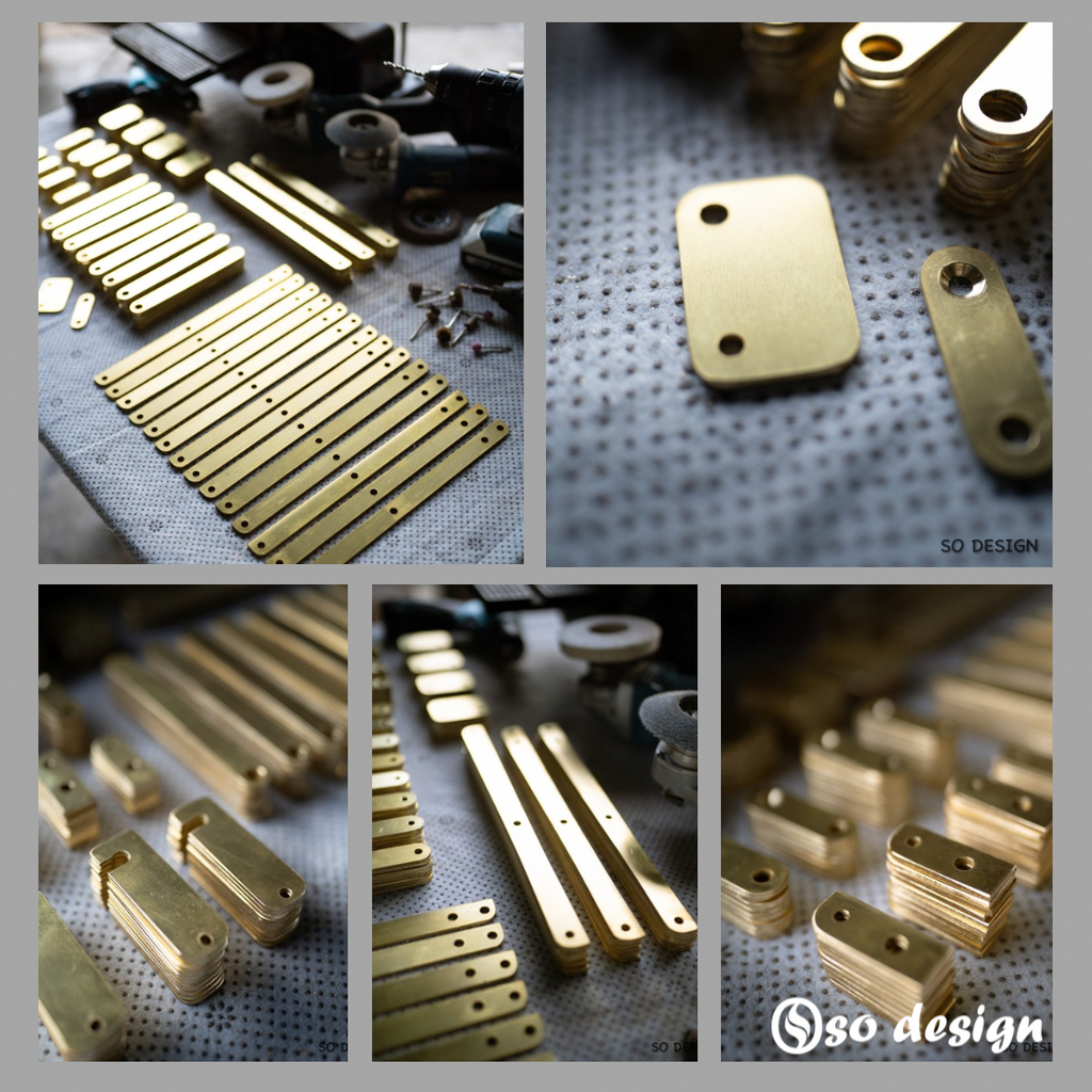The Masterpiece Hand-Hammered Brass Hardware Set for Kermit Chair